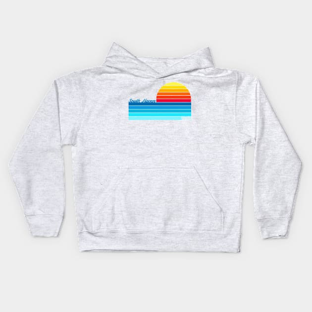 South Haven Sunset Kids Hoodie by Megan Noble